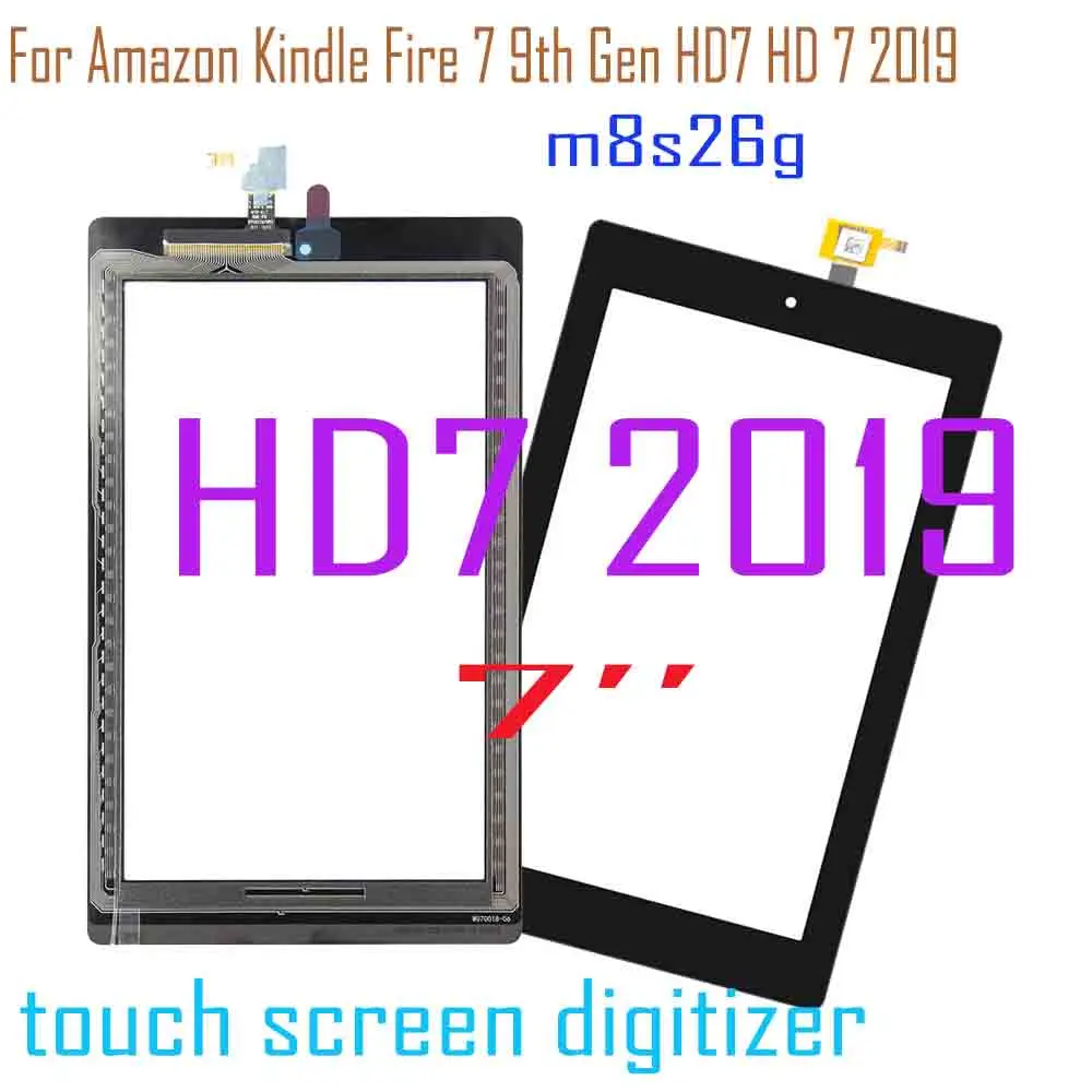 

AAA+ 7 Inch Touch Replacement For Amazon Kindle Fire 7 9th Gen HD7 HD 7 2019 Touch Screen Digitizer m8s26g Glass Panel