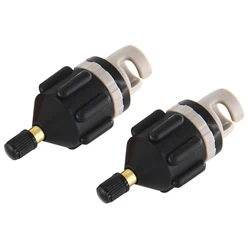 Enhanced Air Valve Adaptor: Wear-Resistant Nylon for Inflatable Watercraft (2pcs Black)