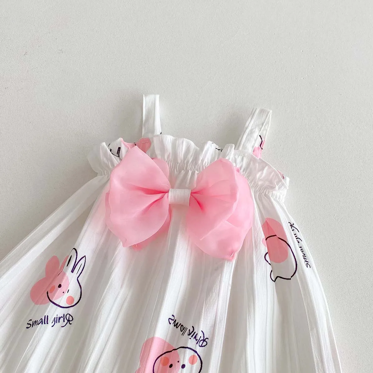 بذلة أرنب لطيفة على شكل فيونكة جميلة للفتيات الصغي...