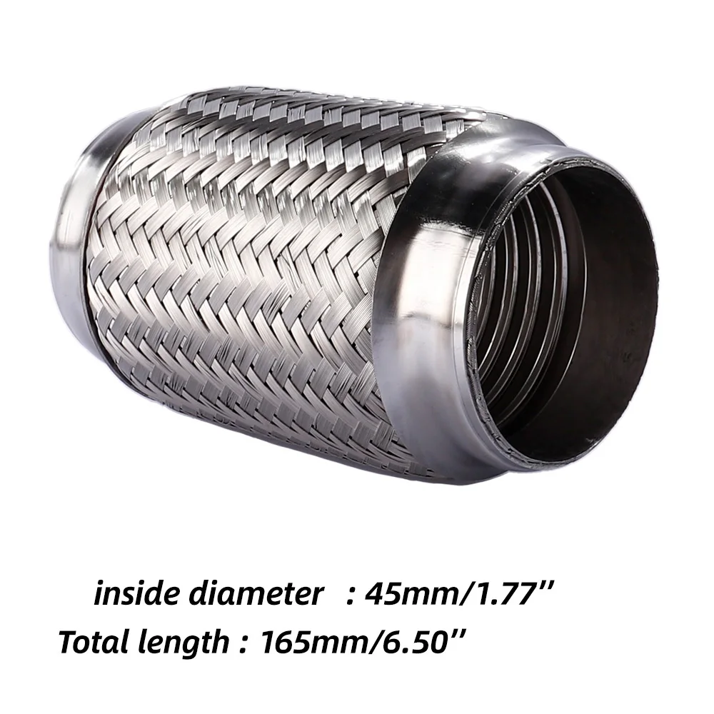 Runsco Car Exhaust Tube Telescopic Flexible Connection Braid Bellows Stainless S