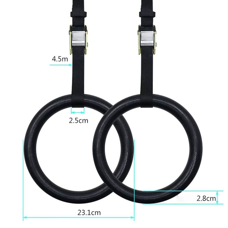 Adjustable Strap for Gym Gymnastic Rings Crossfit Long ABS Buckles Straps Fitness Rings Pull Ups Rope Sports Accessories