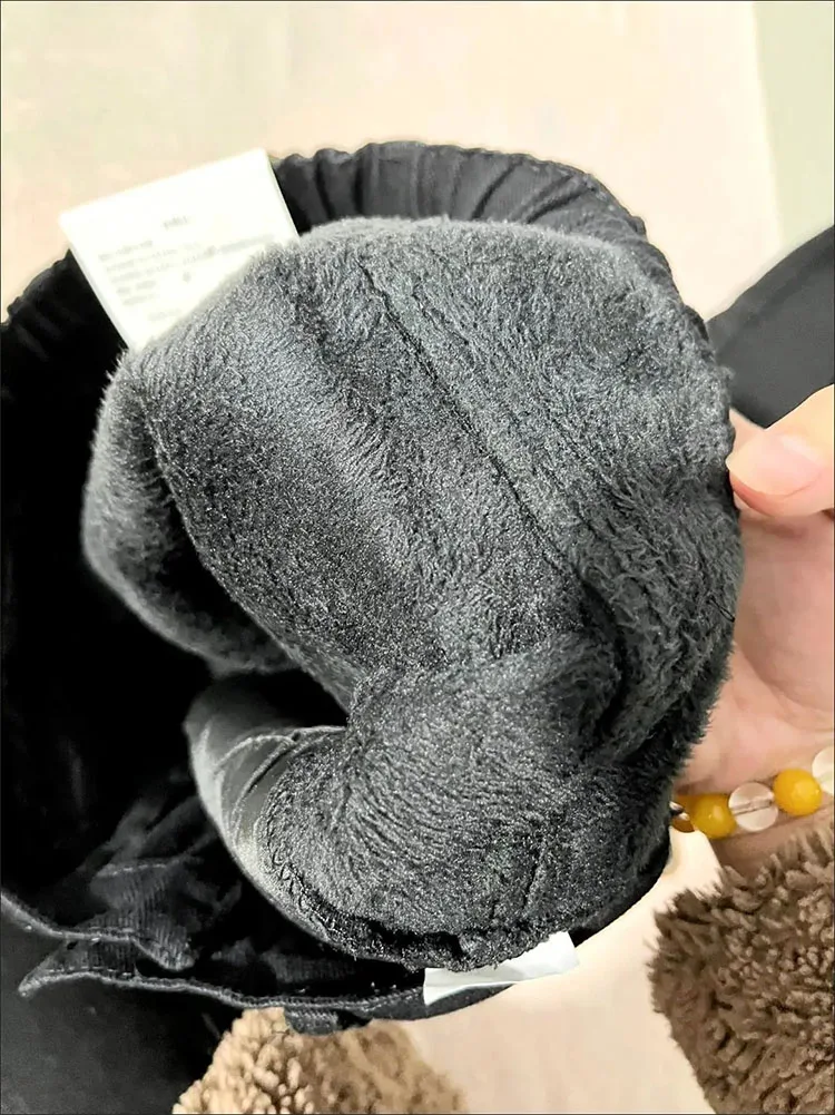 Vintage Snow Wear Denim Pants Winter Womens Baggy Plush Velvet Jeans Oversize 70kg Baggy Ankle-length Straight Vaquero Warm 2023