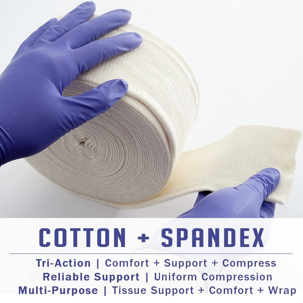 Cotton tubular stockinette gauze roll 1Roll elastic leg stockinette tubing compression tube sleeve bandage for cast plaster