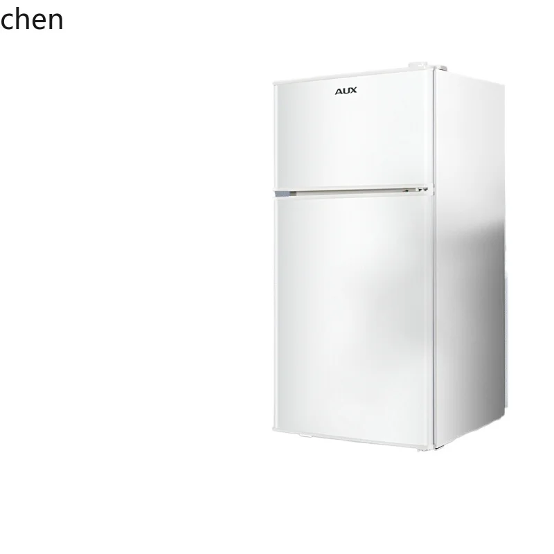 HTT Oaks Small Refrigerator Small Double Door Office Mini Two-person Dormitory Rental Room Refrigerator