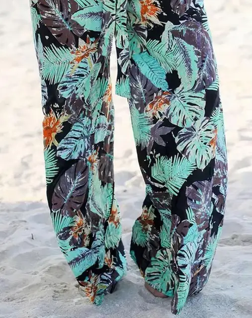 Tropical Print Trousers  ANN TAYLOR