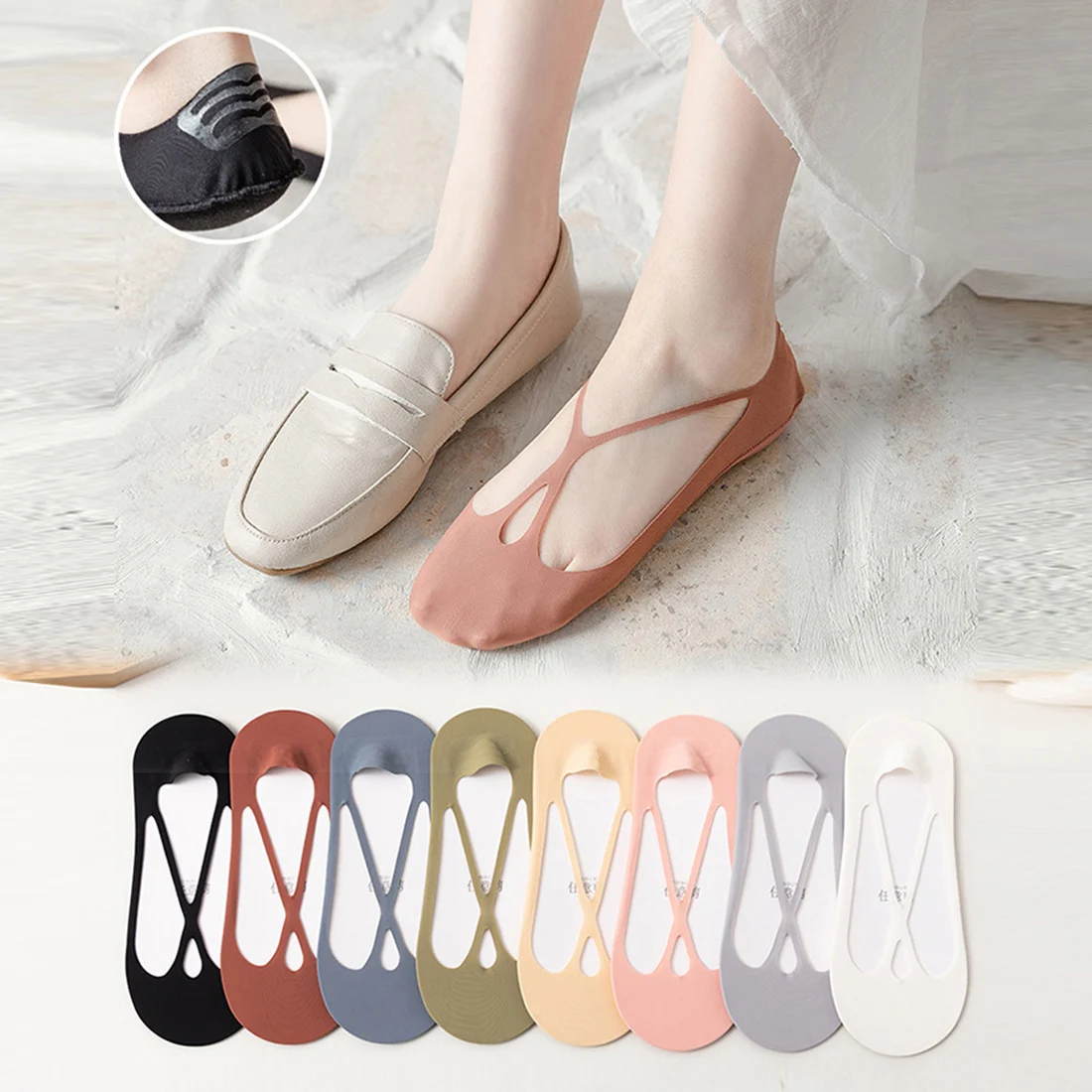 

Summer Cross Stealth Boat Socks Invisible Liner Women Anti Skid Sports Socks Low Cut Boat Hosiery Breathable Cotton Casual Socks