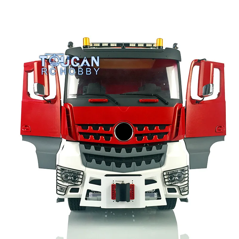 LESU Tractor Truck 1/14 RC Car 6*6 Metal Chassis Painted Cabin Model Roof Light Motor Servo Toolbox Pedal W/O Radio THZH0829 3