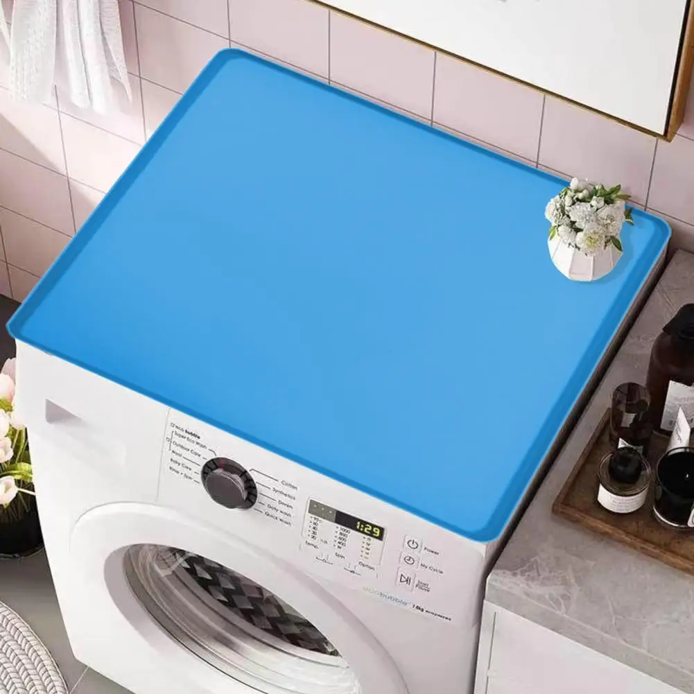 Silicone Dryer Top Protector Mat Wear Resistant Non-Slip Washing Machine Cover Anti-Scratch Washable Pad Home Bathroom Supplies