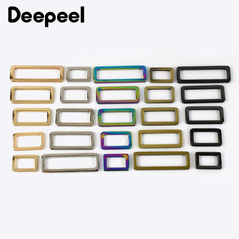 

10Pcs Deepeel 16-50mm Metal Bag Adjustable Belt Buckle Webbing Strap Clasp Ring for Backpack Shoes Dog Collar DIY Accessories