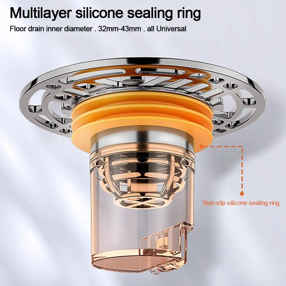 Description Picture 5 of itemFashion Self-Closing Odor and Insect Proof Floor Drain Core Shower Sewer Floor Strainer Cover Plug Sink Bathroom Water