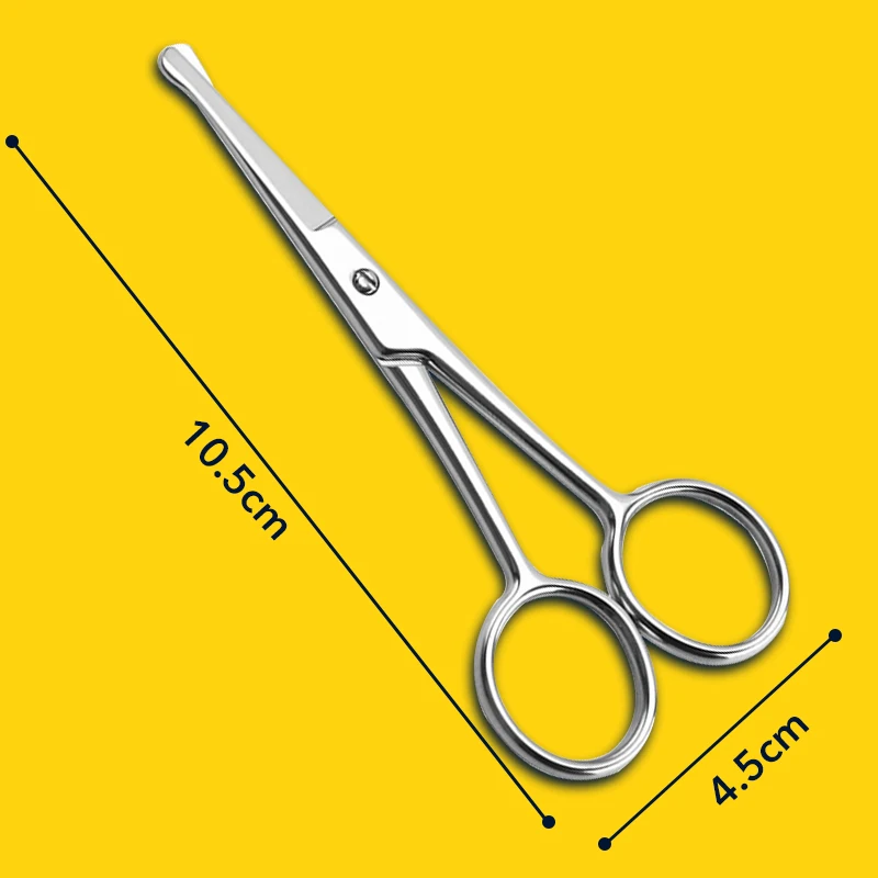 1Pcs Nose Facial Hair Small Mini Scissor Rounded Tip Stainless Steel Trimmer For Eyebrows Eyelashes Beard Trimming Grooming 6
