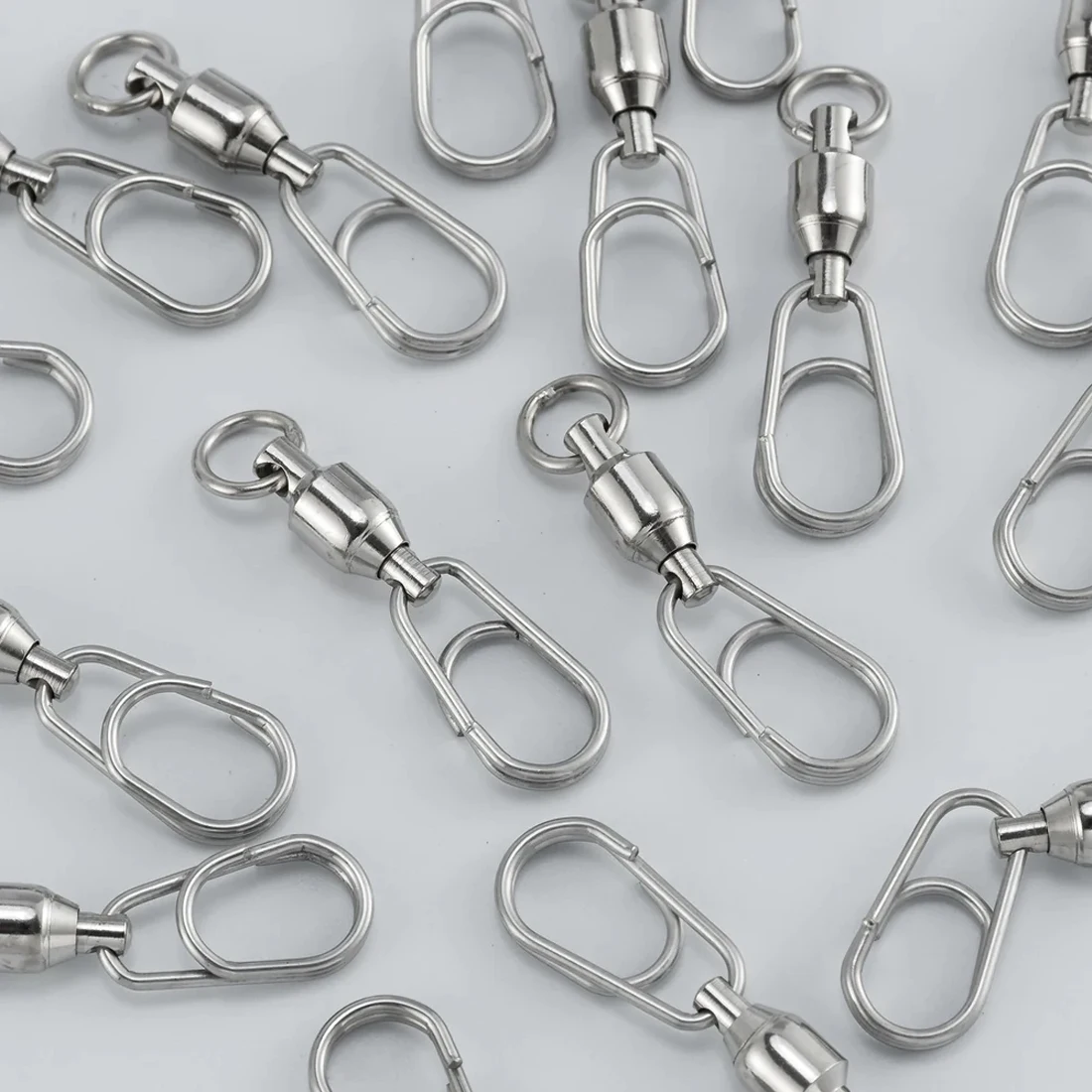 10 émerillons rapides à roulement à billes inox 9km - accessoires pêche connecteurs clips