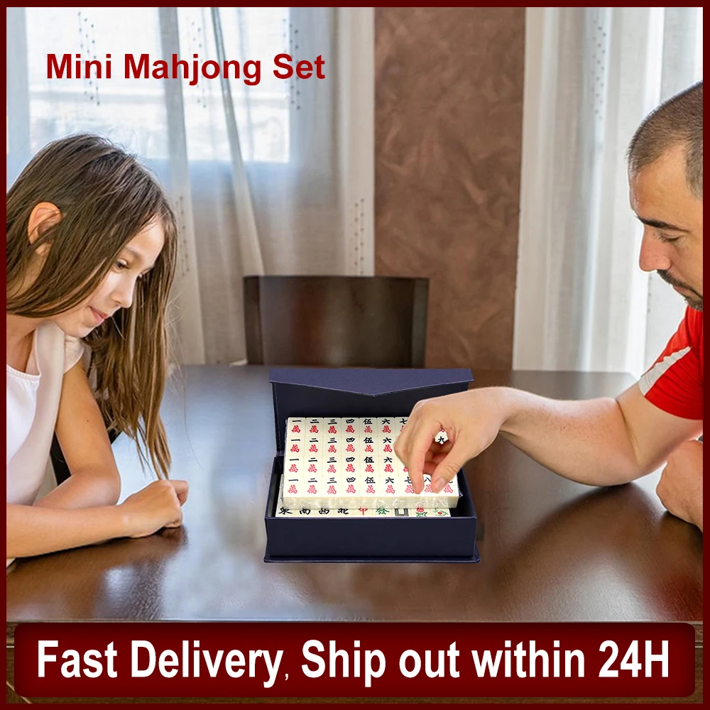 Set Mahjong Formato Viaggiatore Set Mahjong Professionale Set Gioco Versione Tradizionale Cinese Mah Jong Mahjongg Mah-Jongg Mah Jongg