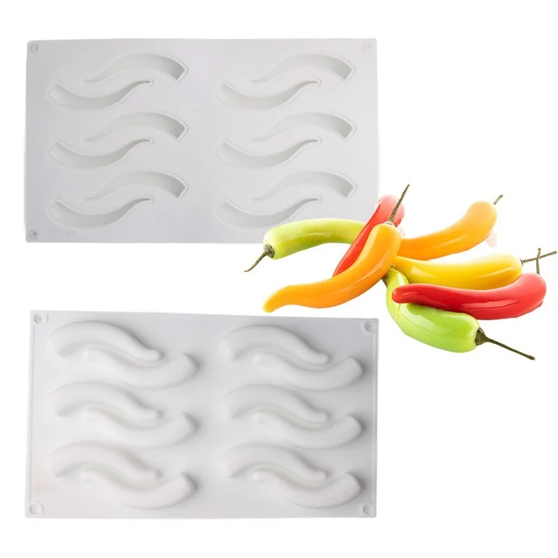 

Силиконовая форма Чили для ячеек, форма для Мусса с горячим перцем, форма для перца ручной работы, инструменты для украшения тортов