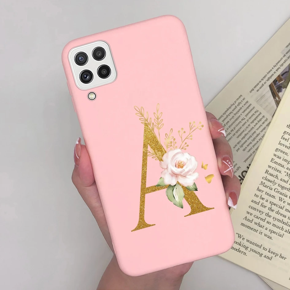 Luxury Pink Silicone Soft TPU Phone Case - Protective Back Cover with A-Z Letters