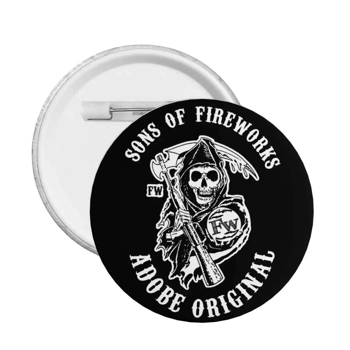 Horror Tv Movie Sons Of Anarchys Pin Back Buttons Per Jeans Distintivi Personalizzabili Spille Pinback