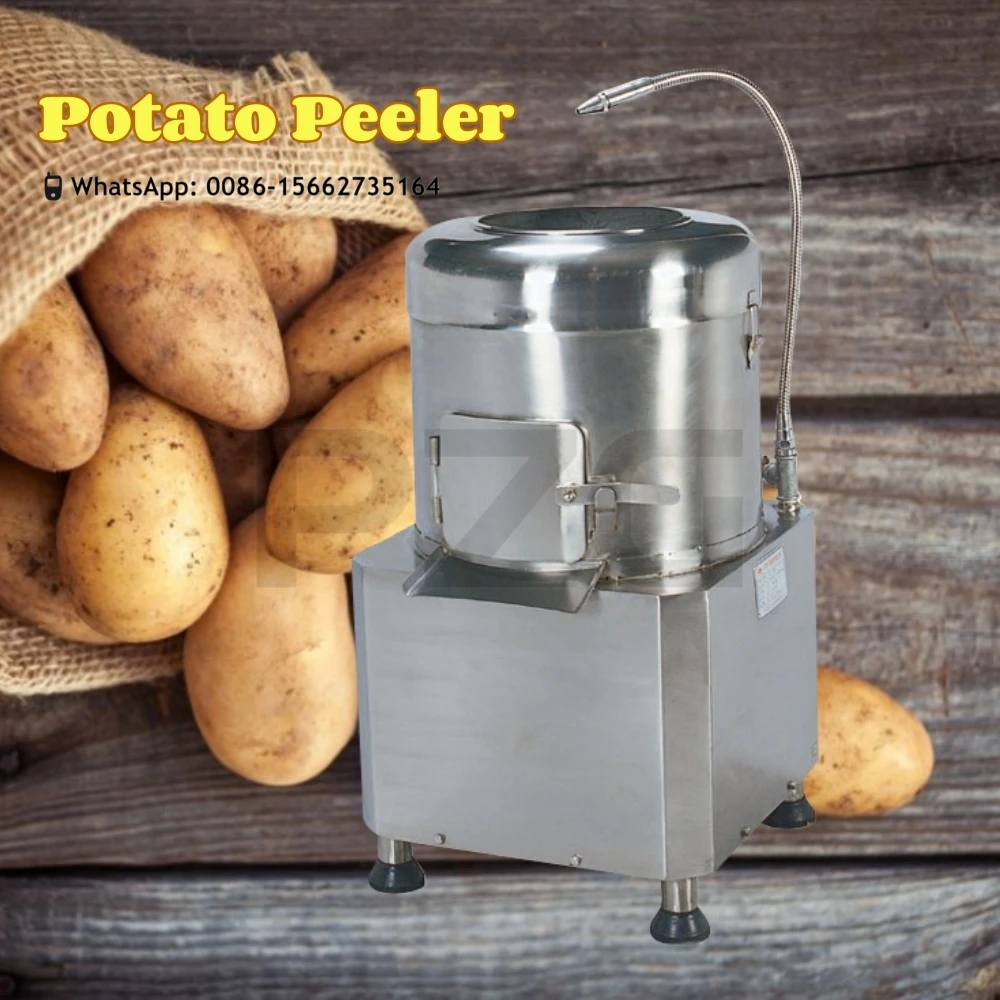 Automatic 8/15/30kg Potato Peeler Washing And Peeling Equipment Commercial Small Scale Potatoes Peeling Machine For Restaurant 6