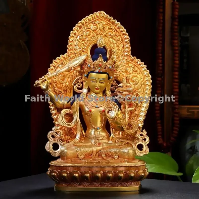 gute Boutique-Buddha-Statue Jambhala tara Bodhisattva Manjusri Shakyamuni Phra Kring Vajrasattva Longevity Buddha-Hintergrundbeleuchtung – Detail 4