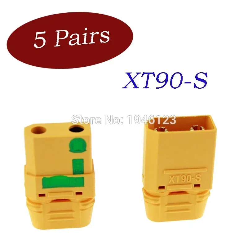 6 Paia (12 Pezzi) Amass XT90S Spine Oro Anti-Fiamma Ad Alta Corrente 90A Con Protezioni – Per RC Modellismo - 3