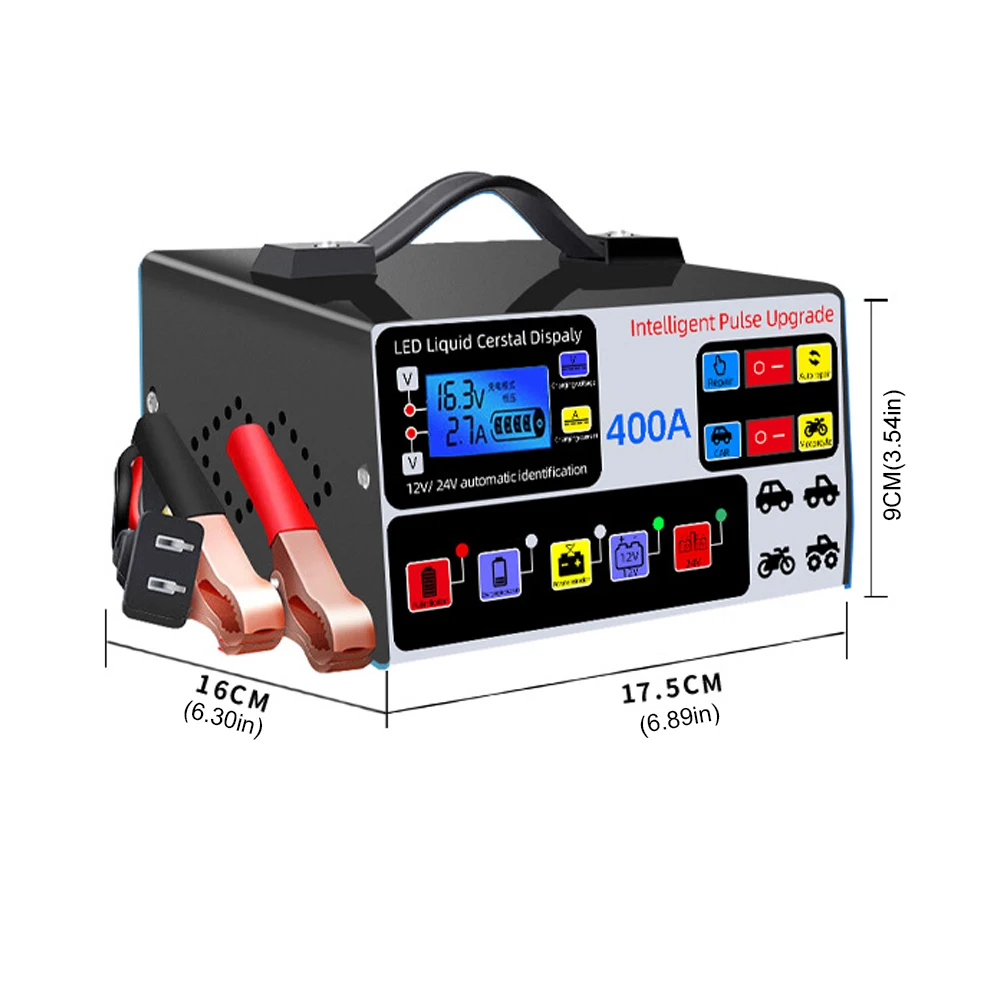 High-Power Five-Stage Intelligent Pulse Repair Car Battery Charger