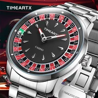 TIMEARTX flambant neuf montres à Quartz de luxe homme Roulette européenne jeu de Poker montre-bracelet 1