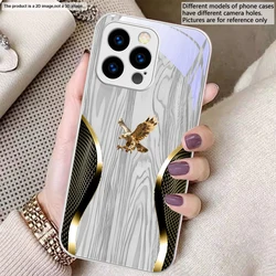 Noble Golden Eagle Ring Design Tempered Glass Phone Case - iPhone 12 Mini (JSBAI - BJ2508301)