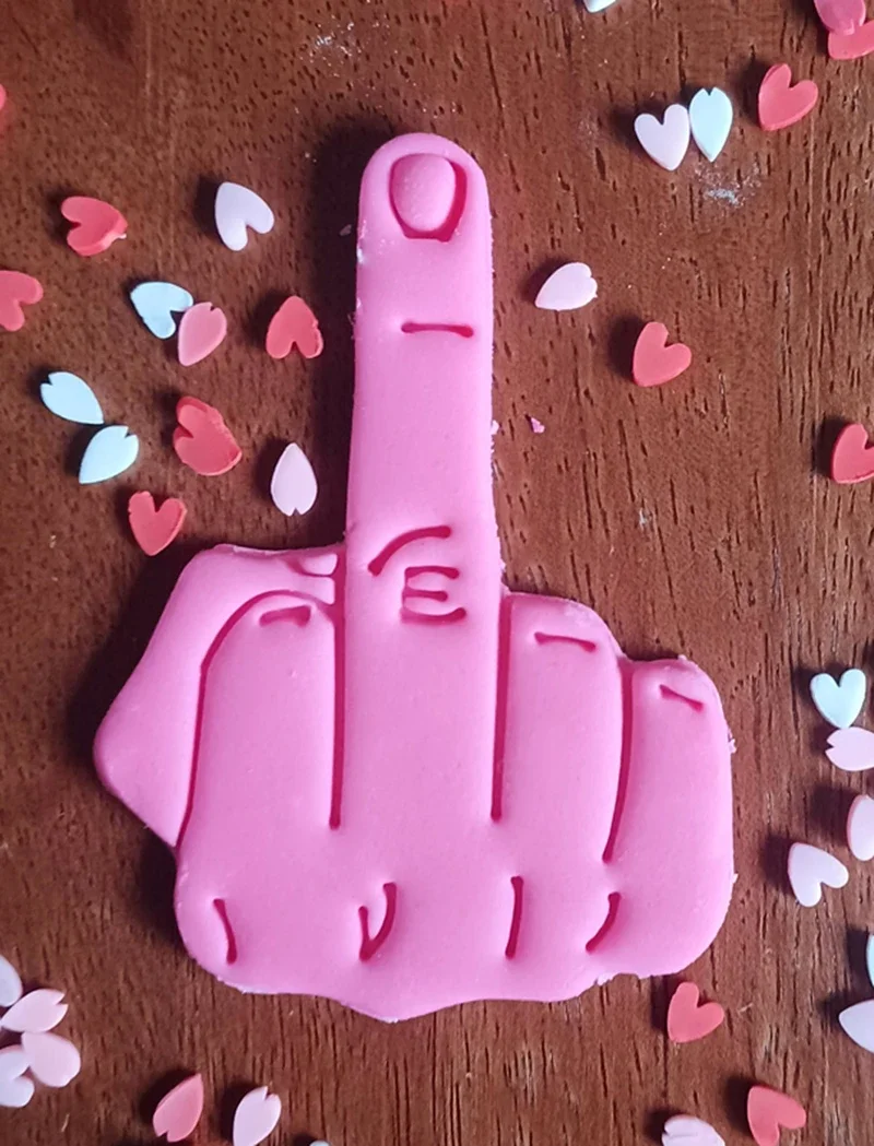 Cookie Cutter Middle Finger Cookie Cutter Fun Biscuit Dick Mold Fondant Cake Decoration Moulds Kitchen DIY Baking Party Tools