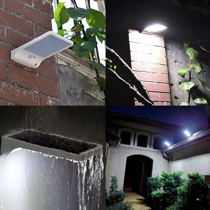 Solar street wall light garden garage Lamp LED lights 48leds motion PIR sensor DIM lights Aluminum with pole remote 6