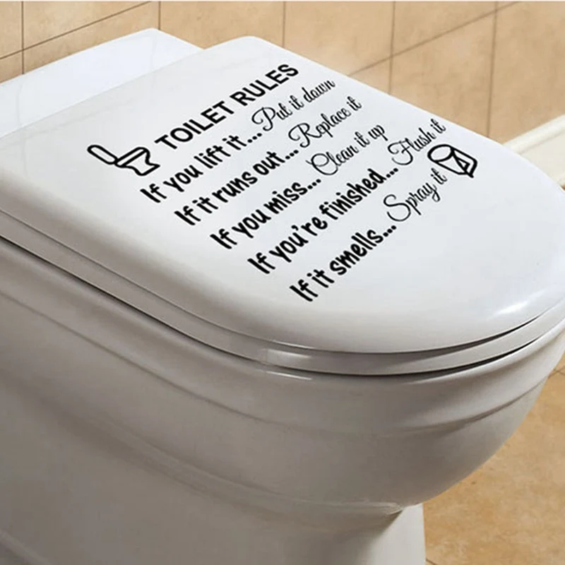 Funny Toilet Seat Sofa Chair Wall Stickers Bathroom Home Decoration Decals For Bedroom Kitchen Living Room Walls