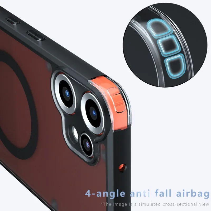 MagSafe Matte Magnetic Shockproof Hard Bumper Case with Wireless Charging Compatibility