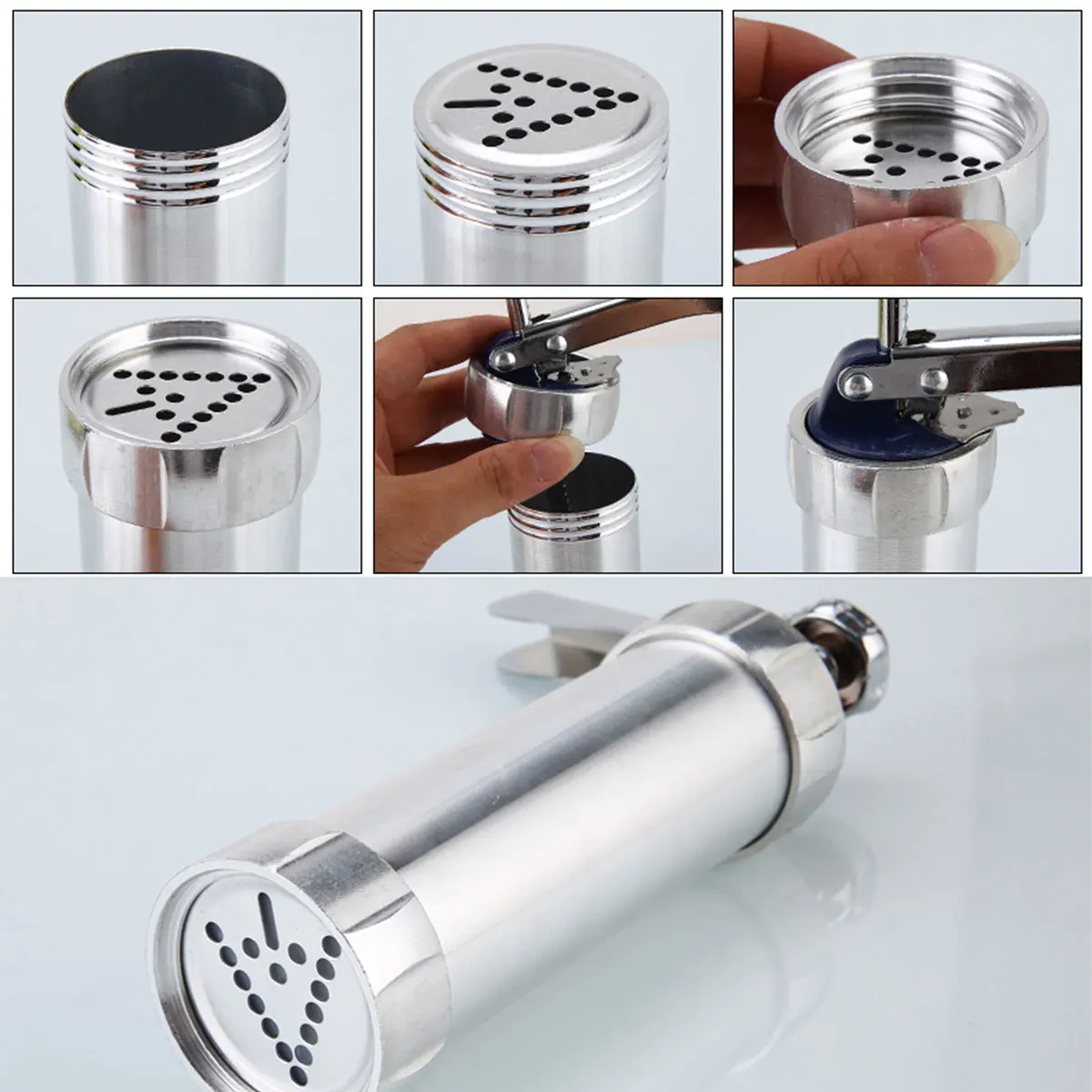 Cookie Mold Press Stainless Steel Cookie Press Tool Kit Biscuit Maker and Churro Maker Machine with 20 Discs