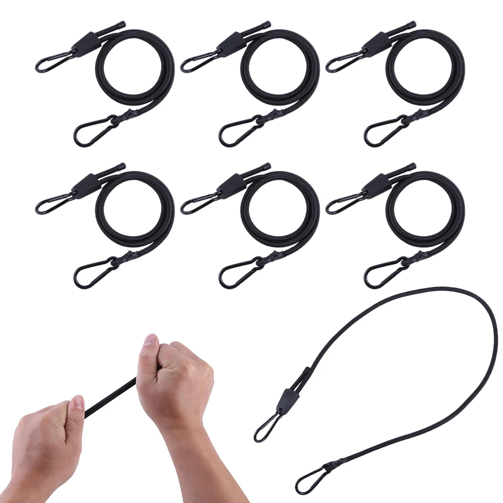 6 PCS Adjustable Bungee Cords with Hooks Super Elastic Bungee Straps Elastic Ropes Tie Downs Cable for Bike Rack Tarps Cruise