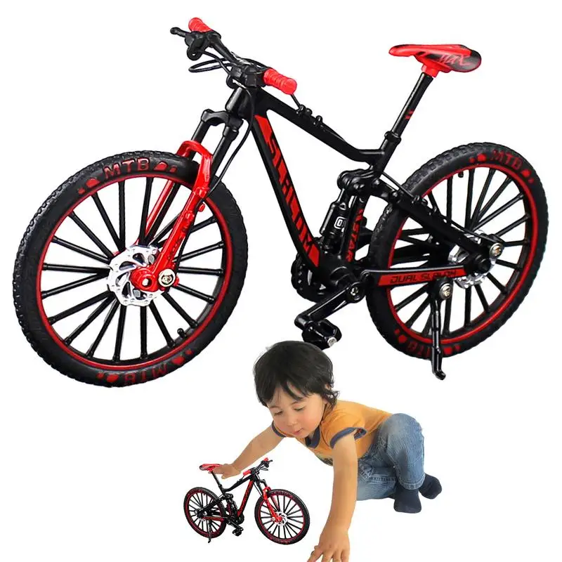 

Mini Alloy Bicycle Model Diecast Metal Finger Mountain Bike Racing Toy Bend Road Simulation Collection Toys For Children