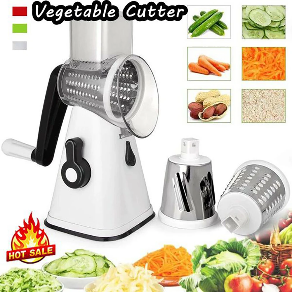 

Kitchen Cheese Chopper Cutter Vegetables Food Processor Slicer Shredder Gadget Mandoline Rotary Vegetable Grater Slicer Fruit