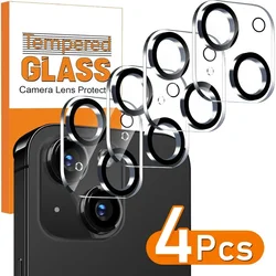 Premium Tempered Glass Camera Protector - Anti - Scratch Protective Lens Film for 4PCS (For iPhone 14)