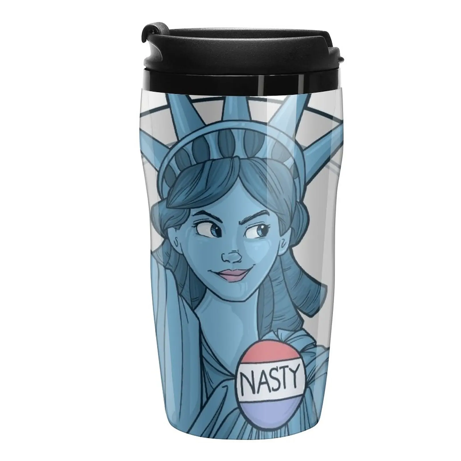 

New Nasty Lady Liberty Travel Coffee Mug Cute Mugs Luxury Coffee Cups Coffee Mug Pretty Coffee Cup