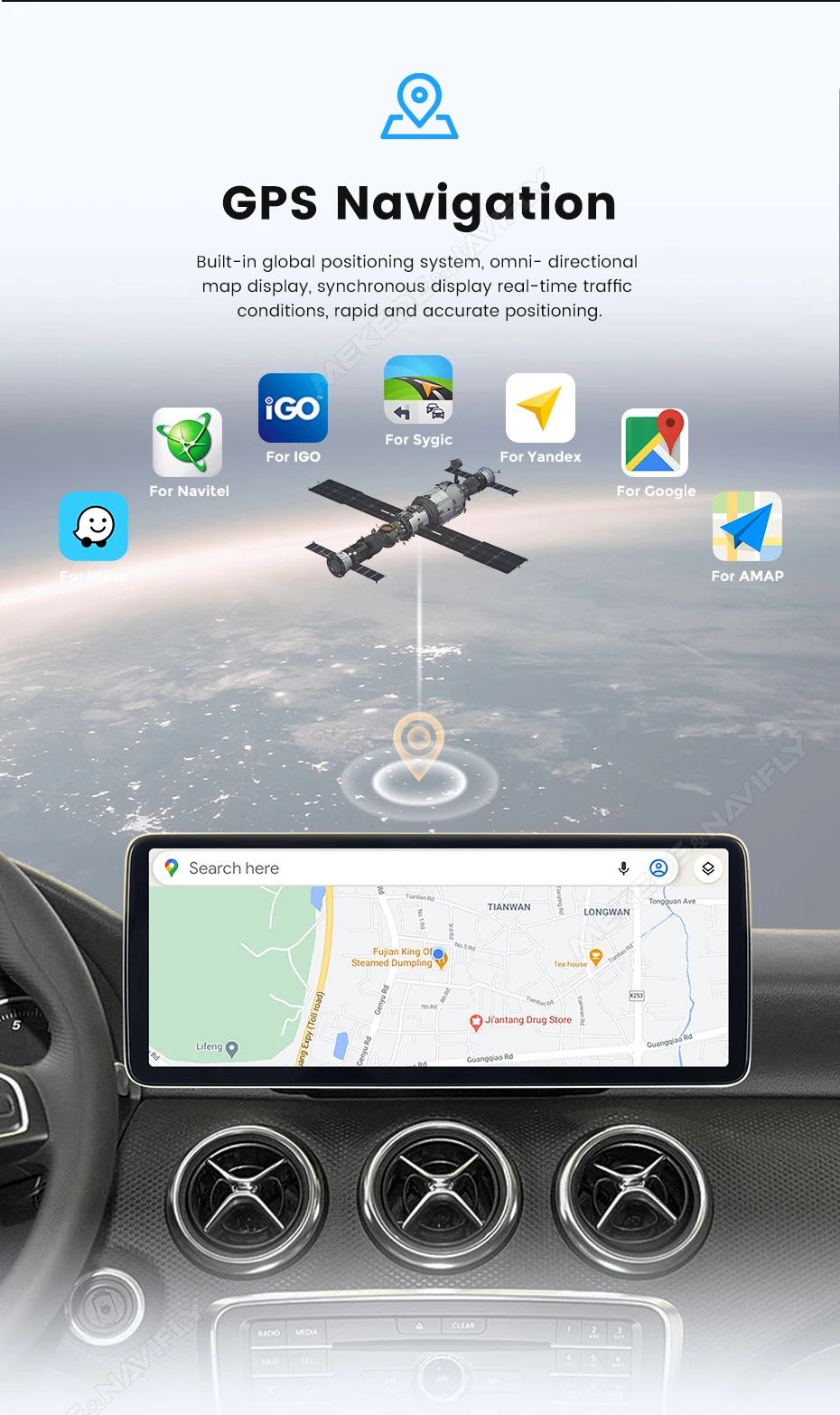 Mekede Snapdragon 680 Android 14 Autoradio für Mercedes-Benz C GLC Klasse W205 X253 W446 W447 Kabelloses Carplay Intelligentes System – Detail 25
