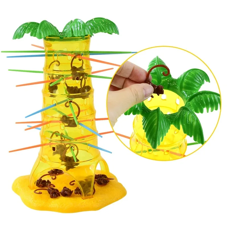 Fun Monkey Climbing Tree Game Toy Parents Kids Interactive Party Board Game Toy Family Tabletop Monkey Climbing Tree Board