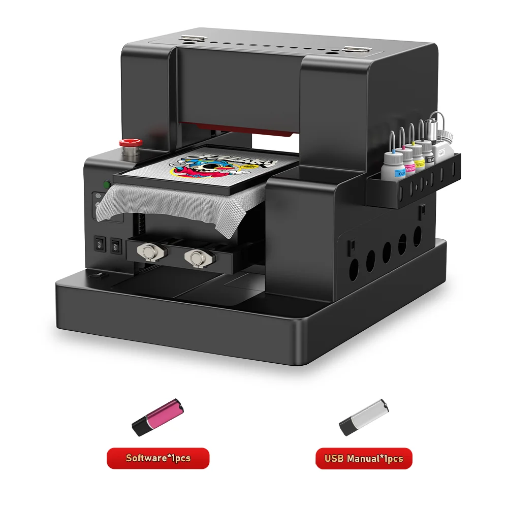 Dtg מדפסת a3 a4 l805 dtg מדפסת t חולצת T מכונת הדפסה ישירה לבגד a3 dtg מדפסת שטוח עבור בגדים קפוצ 'ונים