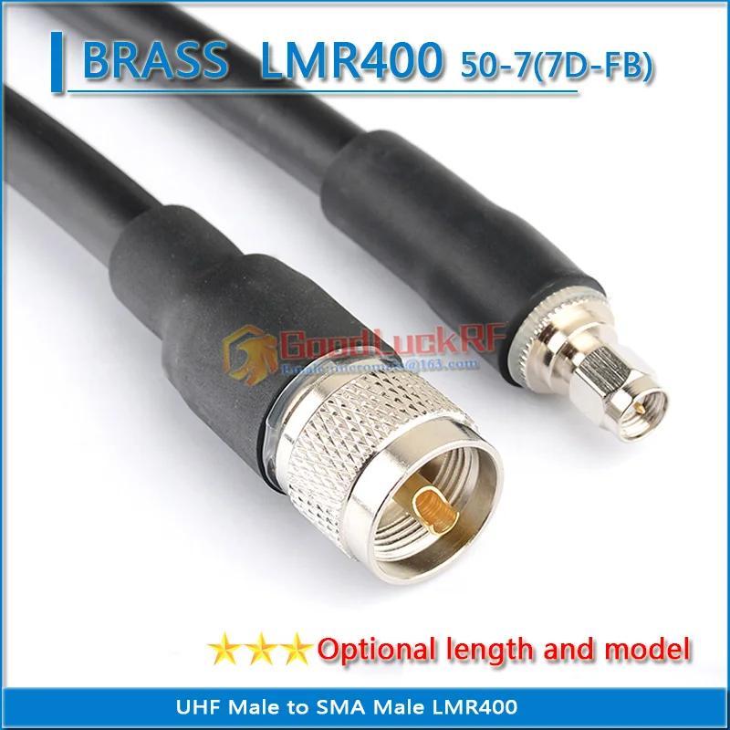 

PL259 SO239 PL-259 SO-239 UHF Male to SMA Male Coaxial Pigtail Jumper LMR400 RG8 RG8U RG8/U SYWV50-7 7D-FB extend Cable 50 ohm