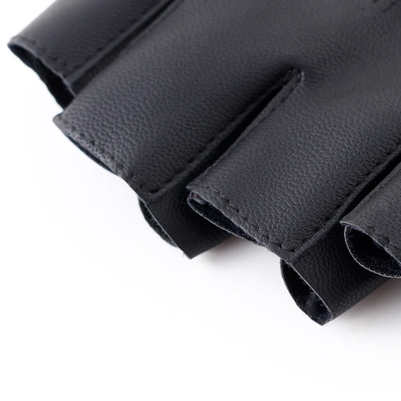 Fingerless Men Gloves PU Leather motor Punk Gloves Male Mittens Black Half Finger Outdoor Driving Guantes Ciclismo fingerless gloves half finger gloves fingerless gym gloves