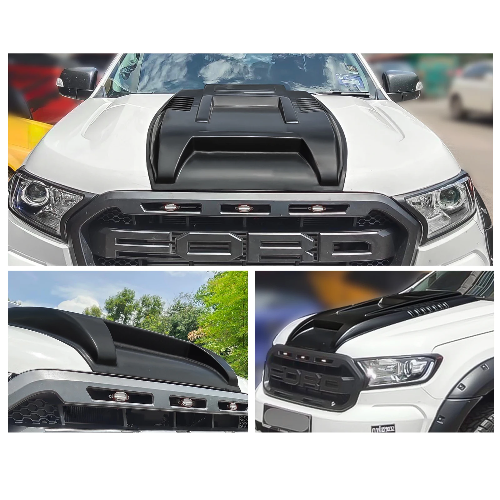 Bonnet Scoop Hood Cover For Ford Ranger T9 2023 2024 XLT XLS XL Wildtrak For Ford Everest 2023 2024 4x4 Next Gen Accessories - 34