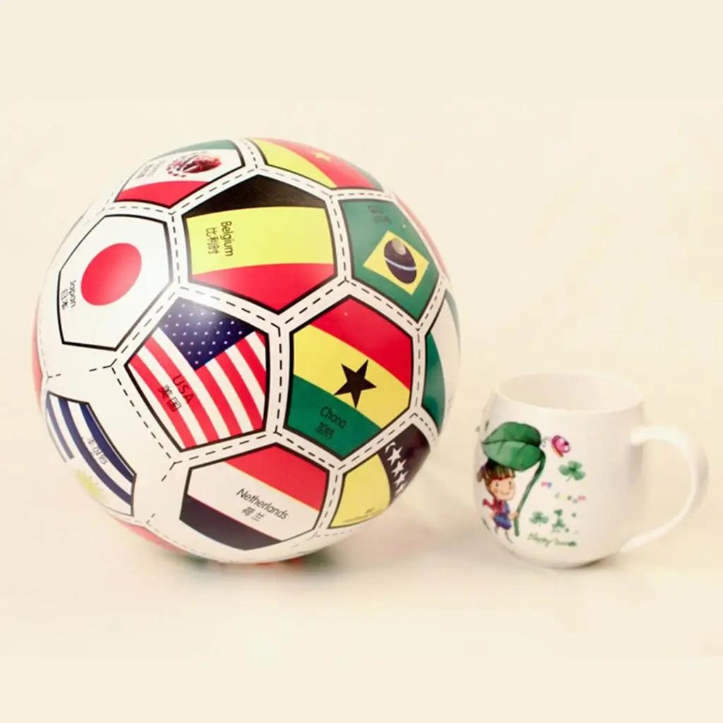 National Flags Learning Toy Inflatable Sandy Beach Ball 9" Educational Toy