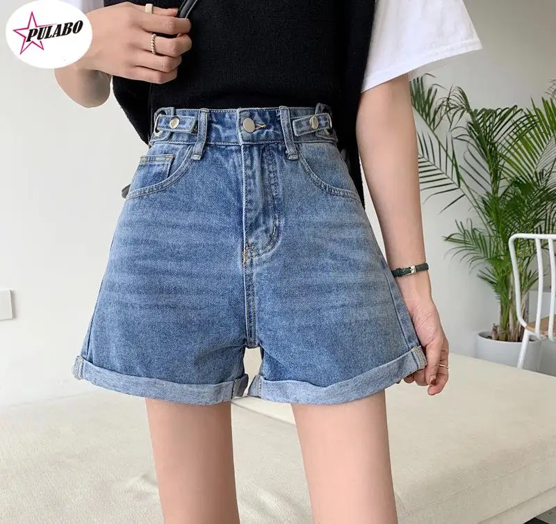 

All Match Sashes Casual Women Denim Shorts Crimping High Waist Slim Summer Jeans Shorts Feminino Chic Hot Ladies Bottom #07