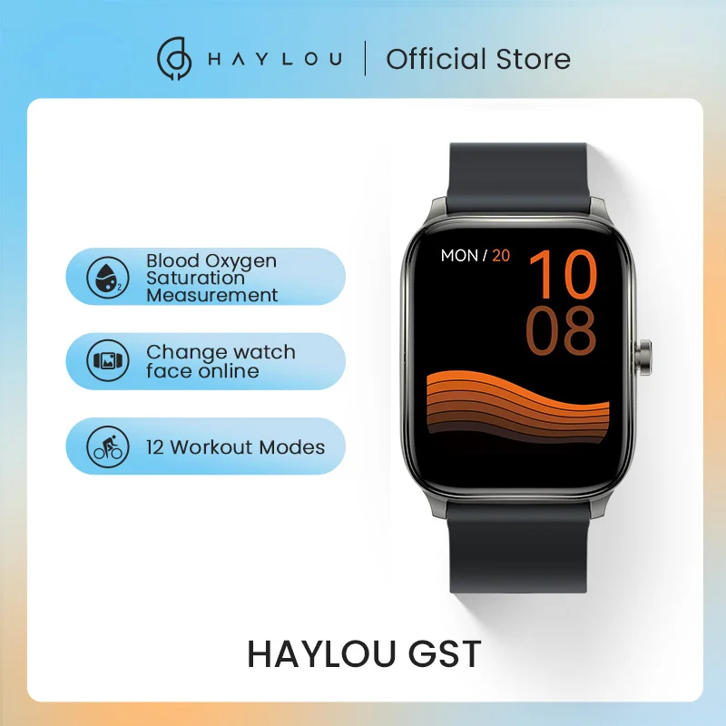  Смарт-часы HAYLOU GST, мужские и женские часы с функцией измерения кислорода в крови, спортивные модели 12, часы с индивидуальным дизайном 