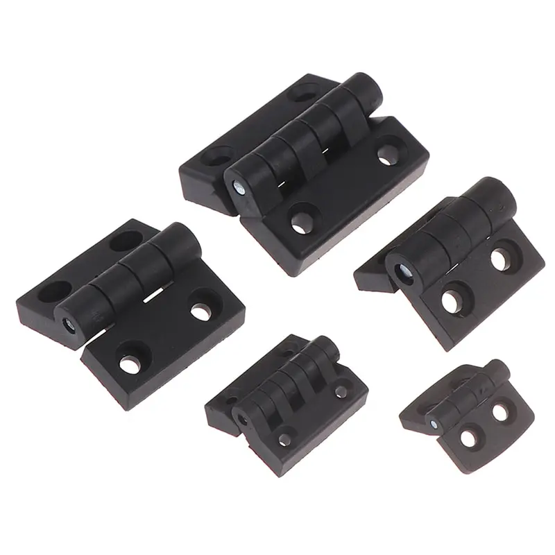 1pc Plastic Small Hinges Black Mini Plastic Door Bearing Butt Cabinet Aluminum profile plastic hinge