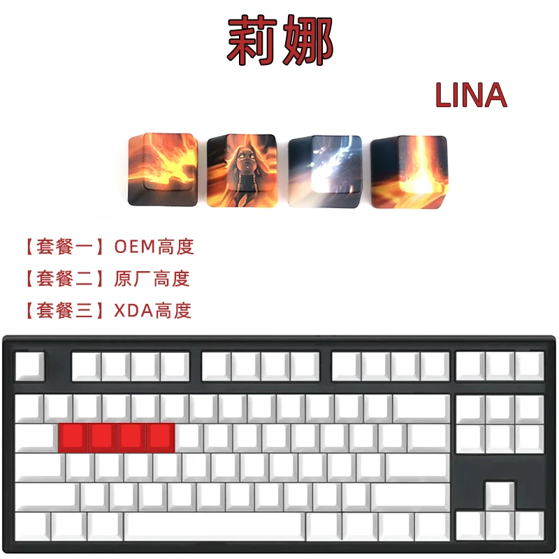 Teclado Mecânico, Cereja, OEM, Perfil XDA, Keycap para Dota 2, 1 Set