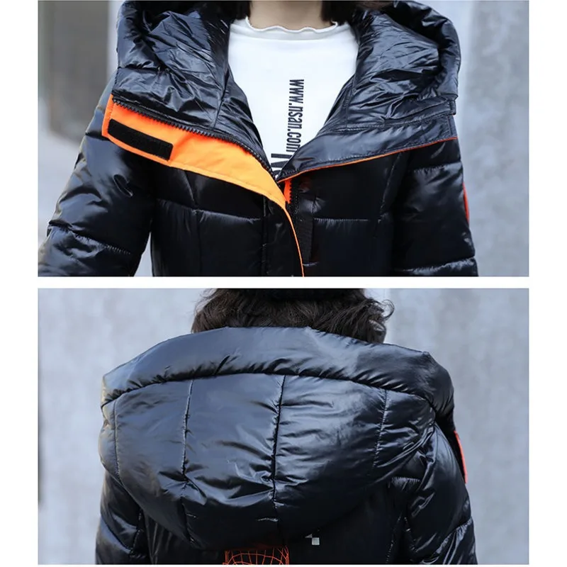 2023 New Women Down Cotton Coat Winter Jacket Female Mid Length Version Parkas Loose Thick Outwear Hooded Leisure Time Overcoat