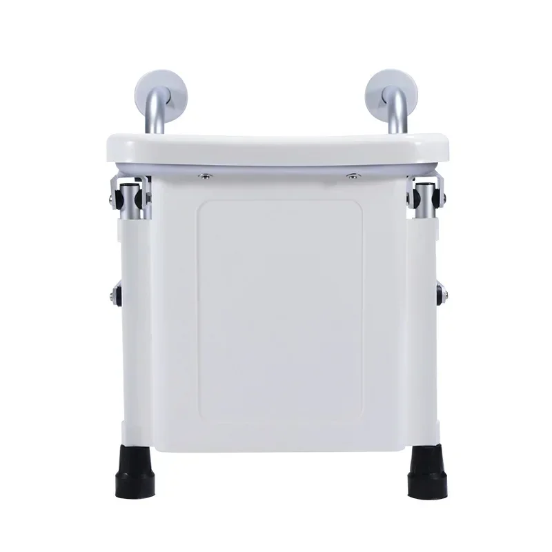 Innovative Wall-Mounted Bathroom Chair, Aluminum Alloy Foldable Seat, Pregnant Squatting Commode, Adult Upgrade, Wall-Mount Seat 4