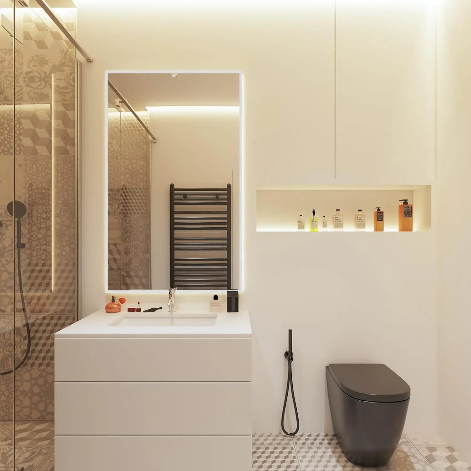 Profilo Per Bordi Piastrelle In Vinile Nero - 3 Metri, Adesivo, Per Cucina, Bagno, Fai Da Te - Foto 8